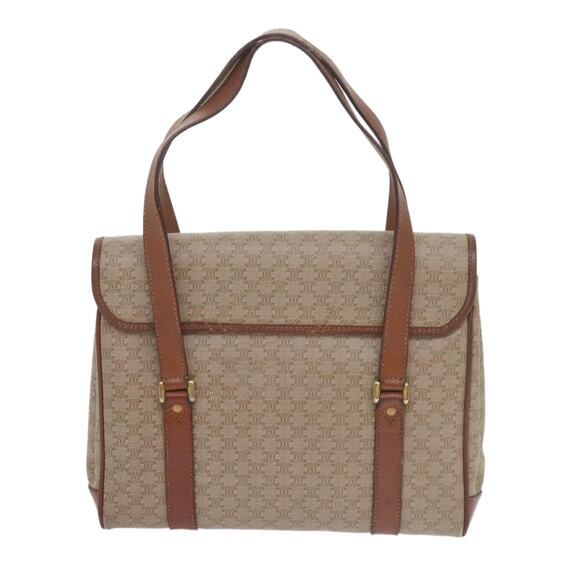 CELINE Macadam Canvas Shoulder Bag Beige - Picture 3 of 13